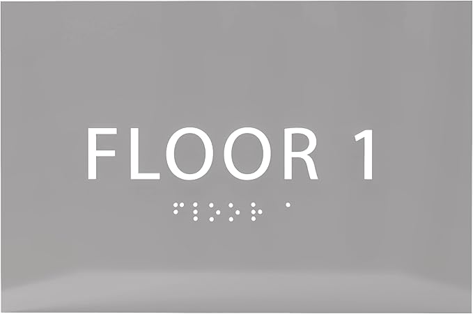 6" X4" Floor 1 Sign by ADACentralSigns