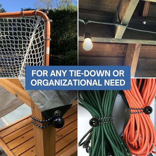Kotap BB-11B Ball Bungee Cord, Heavy-Duty & Versatile, Indoor & Outdoor, Tarp Tie-Down, Organize & Secure, 11 Inch, Black, 25 Pack - Image 4