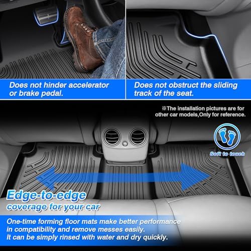 Elantra Floor Mats - Car Mats for Hyundai Elantra 2011-2016, All Weather Floor Mats and Cargo Liner for Elantra Accessories, Heavy Duty Rubber Mats, Car Accessories - Image 5