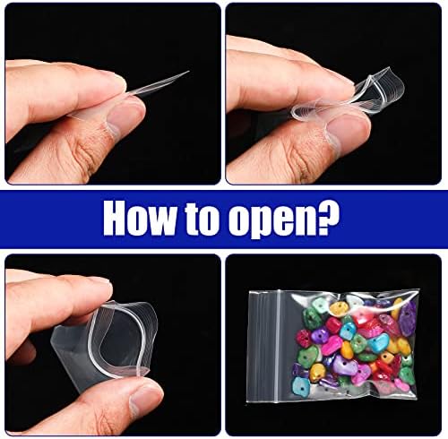 Zonon 100 Pcs Clear Reclosable Zipper Storage Bags Resealable Poly Bag, M - Image 5