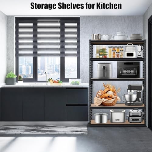 Takywep Heavy Duty Storage Shelves 48" x 18" x 72", 5 Tier Durable Metal Construction, Adjustable Shelving, Storage Utility Rack Shelf Unit for Garage, Kitchen, Warehouse - Image 2