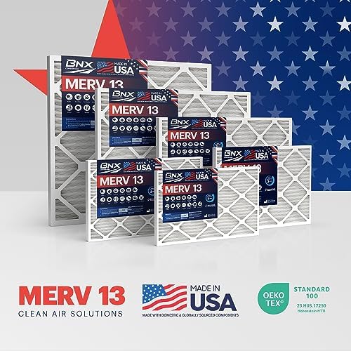 BNX TruFilter 16x16x1 Air Filter MERV 13 (4-Pack) - MADE IN USA - Electrostatic Pleated Air Conditioner HVAC AC Furnace Filters for Allergies, Pollen, Mold, Bacteria, Smoke, Allergen, MPR 1900 FPR 10 - Image 7