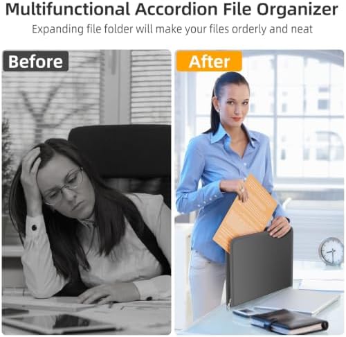 Fireproof Accordion File Organizer, Expanding File Folder with 13 Pockets - Image 6