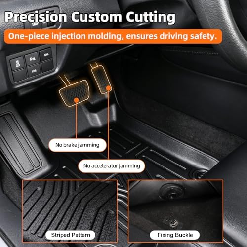 Joruoo-All Weather Floor Mats for Chevy Trailblazer FWD 2021 2022 2023 2024 2025 2026 & Cargo Liner (Only Fit Cargo in Upper Deck Position) Full Set Accessories - Black - Image 4