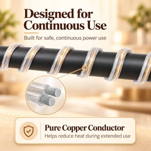 15 Ft Clear Extension Cord Indoor Thin, Male to Female, 2 Pack - Image 5