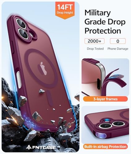 FNTCASE for iPhone 17 Case, Compatible with Magsafe, Glass Screen Protector - Image 5