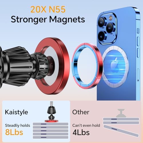 Kaistyle for Magsafe Car Mount【Strong Magnet】Magnetic Phone Holder for Car Phone Holder Mount Dash Mounted Holders Cell Phone Holders for Your Car Accessories for Women Men for iPhone 18 Pro Max 17 16 - Image 5