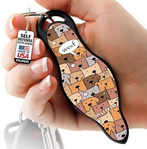 MUNIO Self Defense Keychain – Stylish, Portable Safety Tool for Women & Men – Non-Lethal, TSA Approved, Made in USA by MUNIO