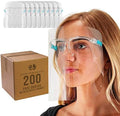 Salon World Safety 200 Face Shields with Glasses Frames (20 Packs of 10) by TCPGlobal