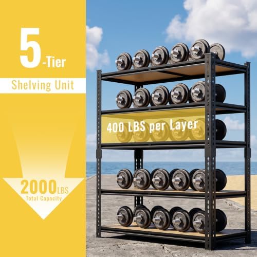 Garage Shelving Heavy Duty, Storage Shelves Adjustable Metal Shelving Unit - Image 4