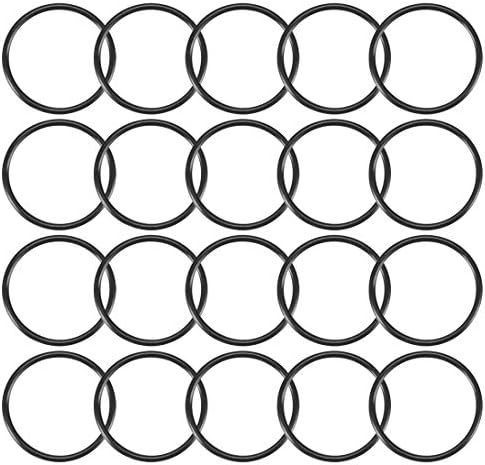 uxcell Nitrile Rubber O-Rings 27.08mm OD 23.52mm ID 1.78mm Width, Metric Sealing Gasket, Pack of 20 by uxcell