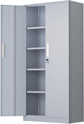 SUNCROWN 72" Metal Storage Cabinet by HOME