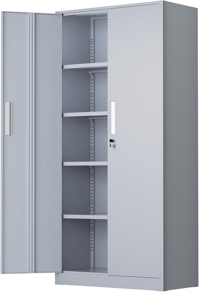 SUNCROWN 72" Metal Storage Cabinet by HOME