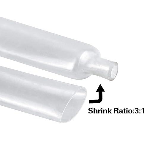 XHF 5/8 inch 3:1 Waterproof Clear Heat Shrink Tubing Marine Grade Wire Cable - Image 2
