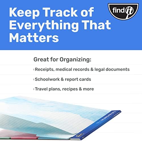 Find It File Folder Notepad 12-Ct 3rd-Cut Tab Organizer Folders, Watercolor - Image 5