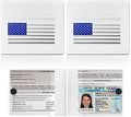 Ziciner Car Registration Insurance Holder, 2Pack Essential Auto Card Document Glove Box Organizer with Touch Fastener, Vehicle Interior Accessories Perfect for Most Car, Truck, SUV (White/Blue Flag) by Ziciner