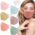 60PCS KF94 Disposable Face Mask,Individually Packaged,Fish Mouth Type 4-Ply Breathable Mask with Adjustable Nose,Daily Use. (Color-B) by XINYA+BAO