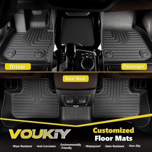 All Weather Car Floor Mats & Cargo Liner Set Fit for Volkswagen Tiguan 2018 2019 2020 2021 2022 2023 2024 Floor Liners Trunk Liner Tiguan Cargo Mat Accessories Black - Image 2