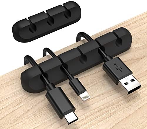 INCHOR Cord Organizer for Desk, Cable Organizer Cable Clips Holder Black by INCHOR