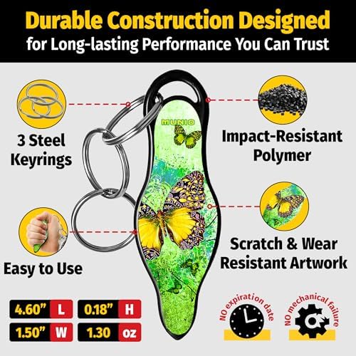 MUNIO Self Defense Keychain – Lightweight, Stylish & Portable Safety Tool for Women & Men – Non-Lethal Kubotan, Easy to Use - Image 3