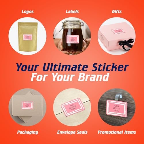 Custom Vinyl Stickers Your Image, Text, Design, or Logo. Waterproof Personalized Business Labels Packaging, Bottles, Jars, Candles, & Handmade. Dishwasher Safe, UV Protected, 30+ Designs Pink, 6x4 - Image 5