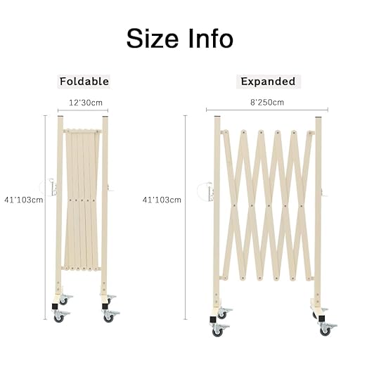 GYMTIME Expandable Metal Barricade, Portable Safety Barrier - Image 2