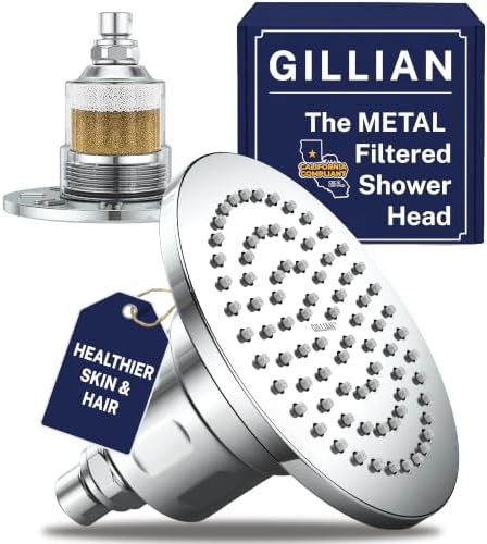 HammerHead Metal Filtered Shower Head High Pressure Removes Chlorine by HammerHeadShowers