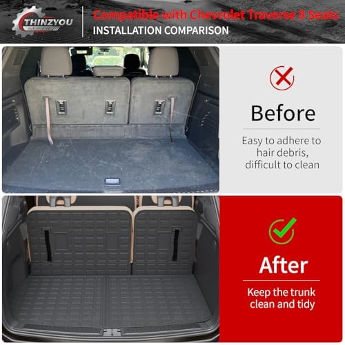 8 Seats Floor Mats for 2024-2026 Chevrolet Traverse (NOT Limited) - Image 5