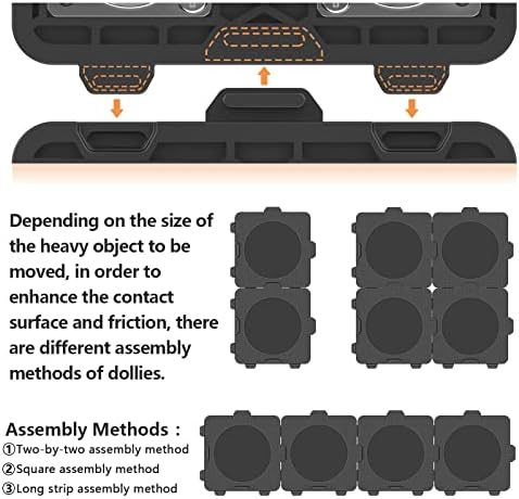 ONEON Furniture Mover with Wheels - Add Connect Bearings Wheel Dolly 4 Pack - Image 4
