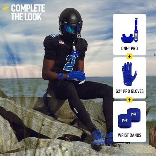 Nxtrnd One Pro Football Mouth Guard, Interchangeable Strap, Fits Adult & Youth (Blue) - Image 6
