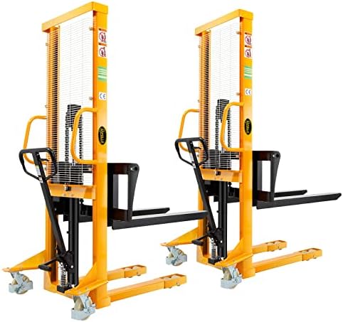APOLLOLIFT 2 Pices Manual Pallet Stacker 2200lbs Capacity 63" Lift Height by APOLLOLIFT