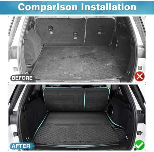 Mixsuper Cargo Liner for Jeep Grand Cherokee 2022-2026 (Not for Grand Cherokee L/WK), All Weather TPE Trunk Cargo Mat with Backrest Protectors Compatible with Grand Cherokee & 4xe - Image 3