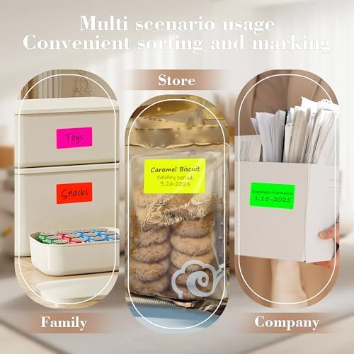 5 x 3 inch Rectangle Colored Inventory Stickers, 1000PCS Fluorescent Colors - Image 7
