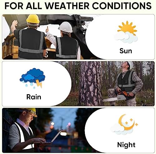 TICONN High Visibility Reflective Safety Vest for Men & Women, ANSI Class 2 - Image 5