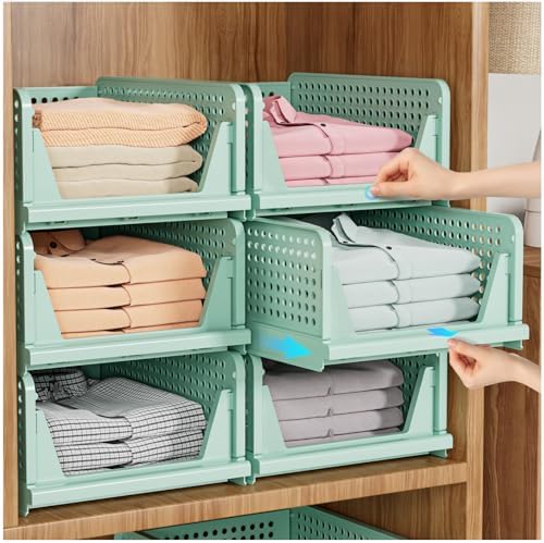 SNSLXH 5 Pack Closet Organizer Basket, Closet Organizers and Storage, Green by SNSLXH