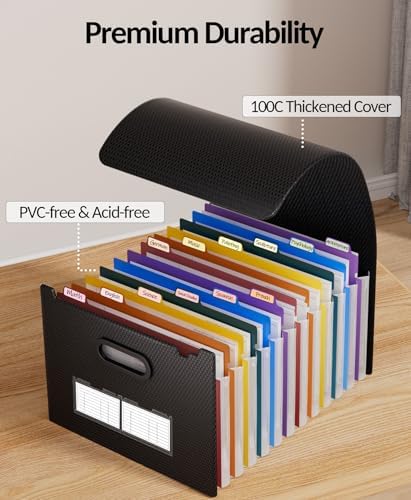 Sooez Accordion File Organizer, 13-Pocket Expanding File Folder Letter Size - Image 4