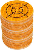 HARFINGTON 80pcs Survey Reflector Sheets 40mm x 40mm Self-Adhesive Surveying Target Mark Sticker Total Station Round Reflective Sheet Tape for Ship Inspection Tunnel Measure, Yellow by HARFINGTON