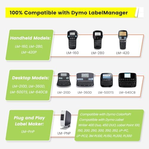 6-PK Replace for DYMO LabelManager 160 Refill 210D 280 360D 420P 500TS PnP - Image 3