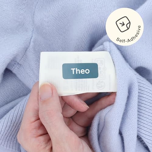 TeddyLabels - Clothing Labels for Nursing Home (60) – Self-Adhesive Name Tags for Clothes and Personal Items. Personalized Labels for Daycare, Nursing Homes, and Laundry Use - Dark Blue - Image 2