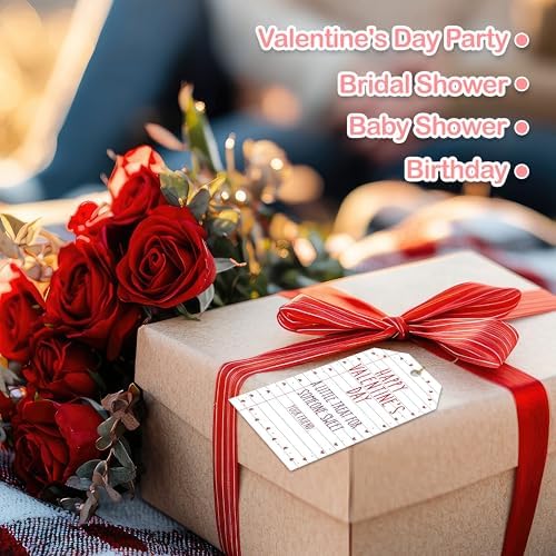 Valentine's Day Gift Tags, 50 Happy Valentine's Day Tags with String - Image 6