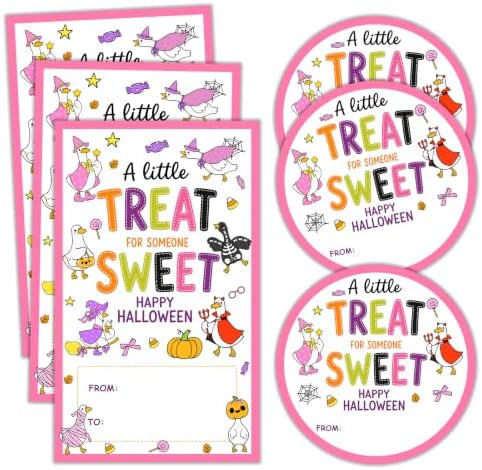 Cute Halloween Duck A Little Treat Gift Tag Stickers-40Pcs by Unknown