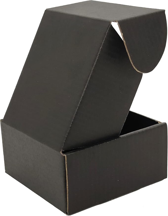 Small Black Shipping Boxes for Small Business Pack of 25-4x4x2 inches Cardboard - Image 4