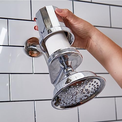 GE Shower Filtration System | Removes Chlorine | Easy to Install to an Existing Shower Head Tool Free in Minutes | Filter Included | Replace Filter (FXSCT) Every 6 Months, White (Pack of 2) - Image 6