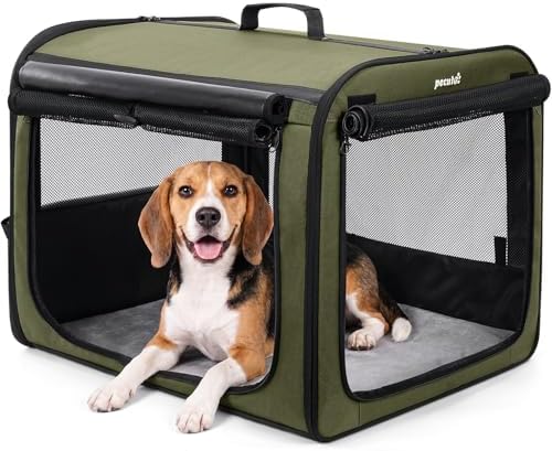 Dog Car Carrier Light Weight 27×20.5×20.5in, Foldable Dog Carrier, Gren by pecute