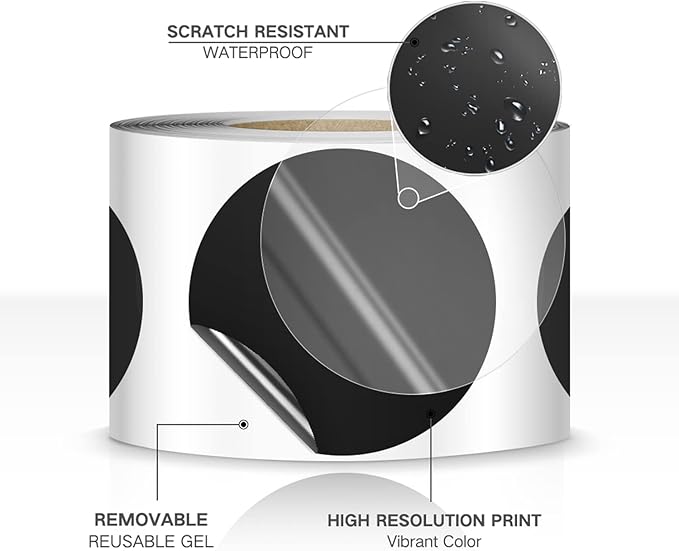 500 PCS Dot Sticker Tape 2" Inch Round Color Coding Labels Removable Writable - Image 6