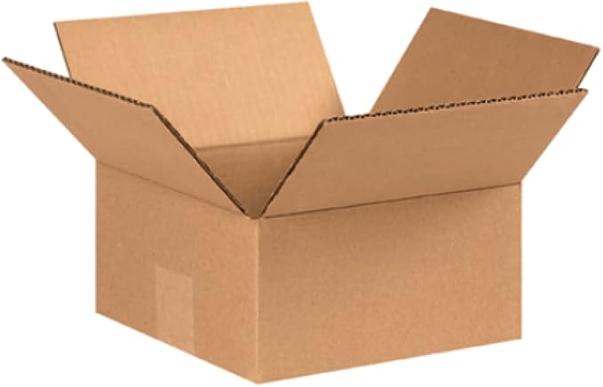 Secure Seal - 8x8x4 Pack of 25 Corrugated Cardboard Packing Shipping Mailing by Secure+Seal