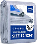 RAINDEWAY Tarps 12x24Ft 5.5 Mil Multipurpose Waterproof Poly Tarp Cover by RAINDEWAY