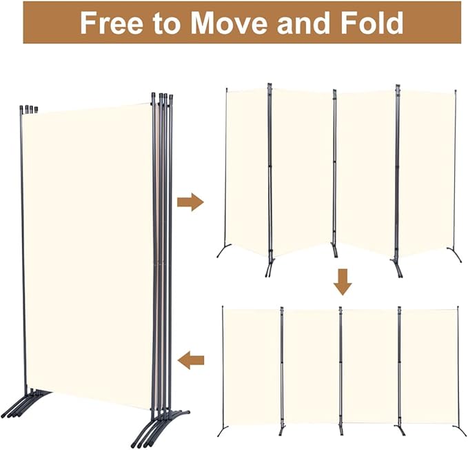 JVVMNJLK Indoor Room Divider, Portable Office Divider, Convenient Movable - Image 4