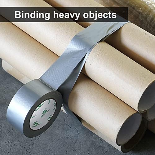 2 Pack Duct Tape Heavy Duty,9 Mil Thickness,2 Inches x 30 Yards,Strong Industrial Strength,Flexible,No Residue,Waterproof and Tear by Hand,Multi-Use for Indoor & Outdoor Repairs (Silver) - Image 5