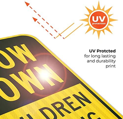 Slow Down Children Playing Sign, Traffic Sign, - Image 7